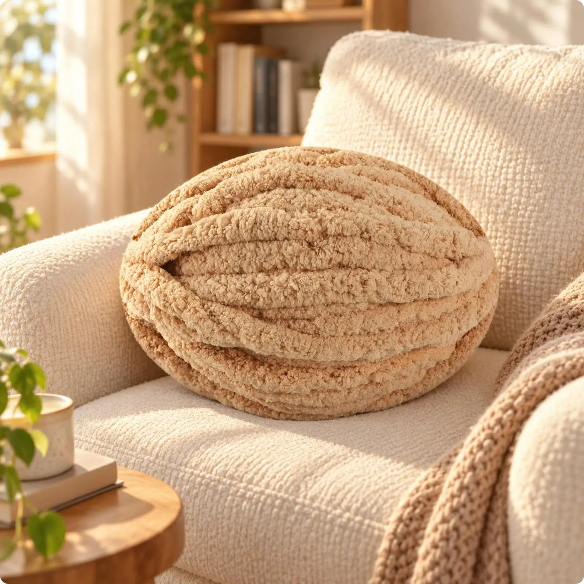 Jumbo Fuzzy Chenille Yarn Ball – Hand Knitting & Crafting