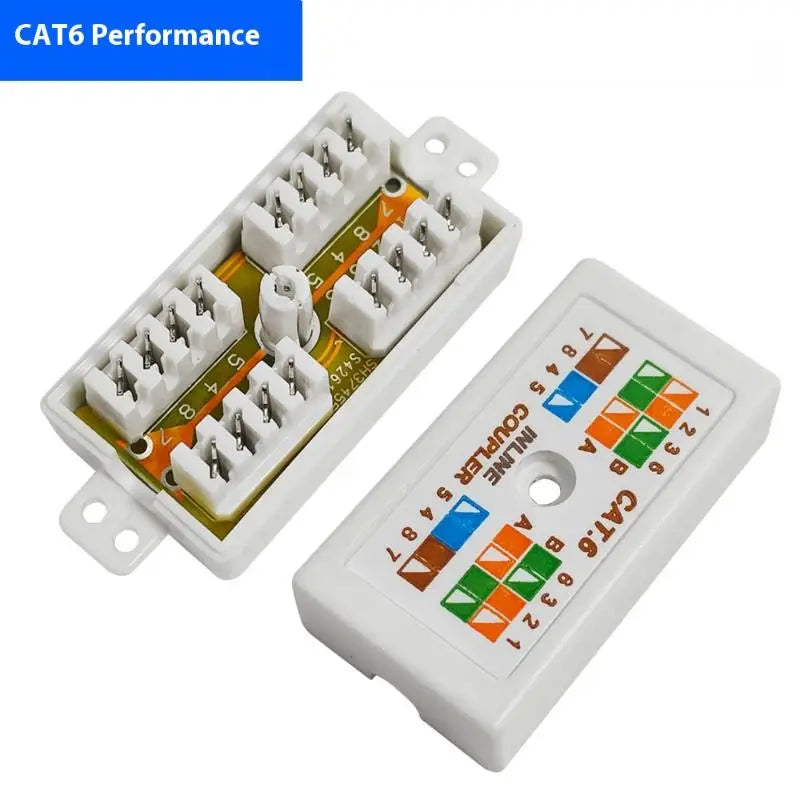 RJ45 Inline Punchdown Junction Box – Cat6/Cat5E Krone Coupler