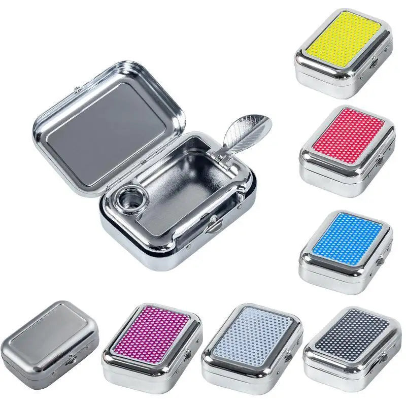 Stainless Steel Pocket Ashtray – Sealed Lid Portable Travel