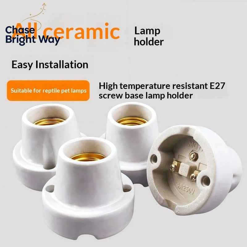 Waterproof E27 Ceramic Lamp Holder – Outdoor Light Socket