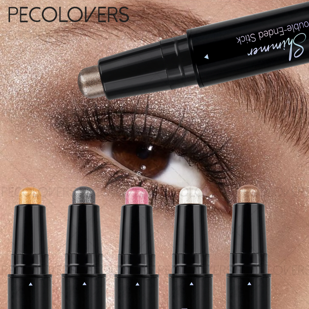 Shimmer Eyeshadow Stick – Waterproof Nude & Bronze Shadow Pen