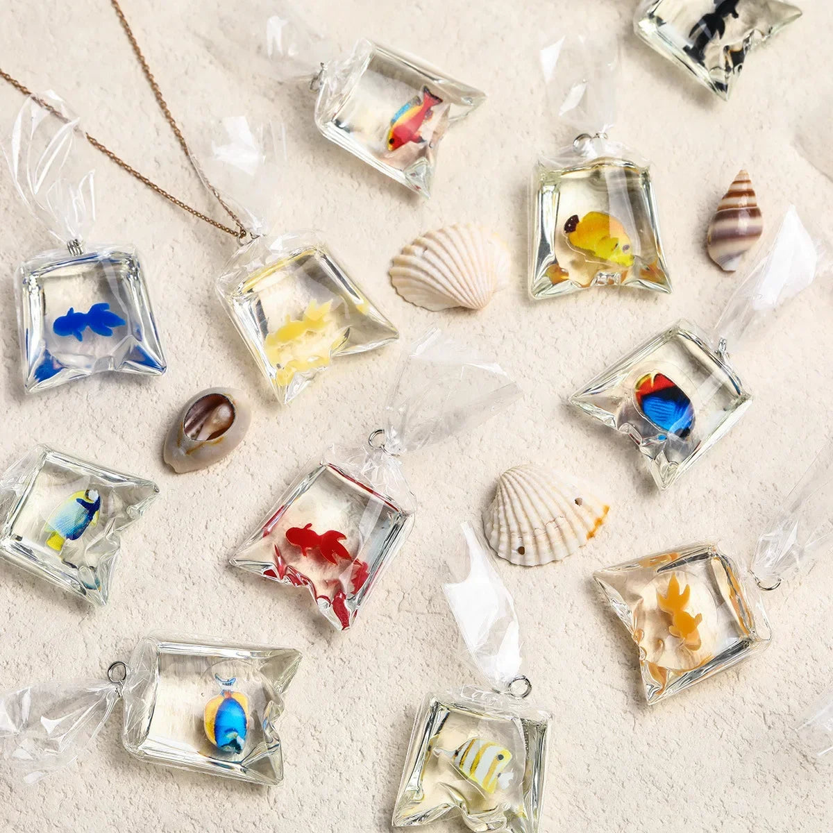 Transparent Resin Clownfish Charms – 8 Colors DIY Jewelry