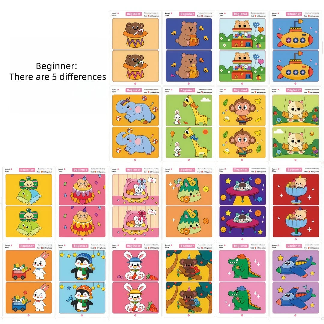 Find the Differences Card Game – Reusable Kids Puzzle