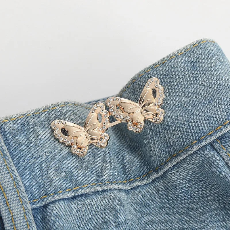 Butterfly Waist Adjuster Clips – Jeans Button Tightener 2-Pack