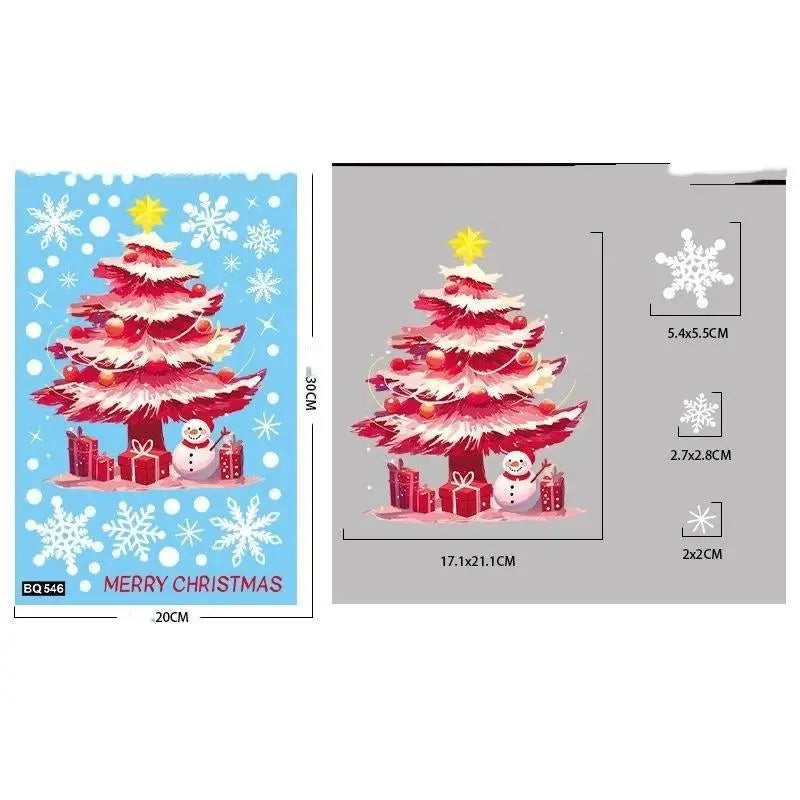 Christmas Window Clings – Removable Self-Adhesive PVC Decals