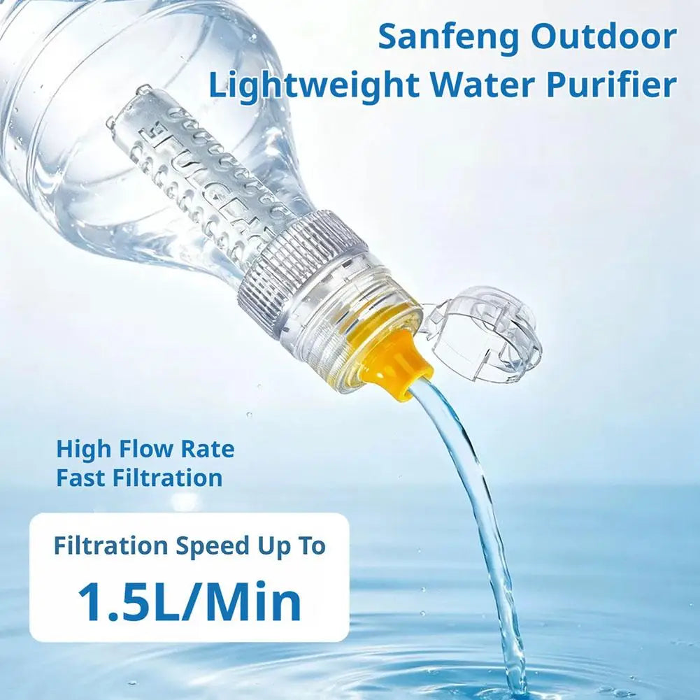 Ultralight Portable Water Filter – 0.1μm Hollow Fiber, 1000L