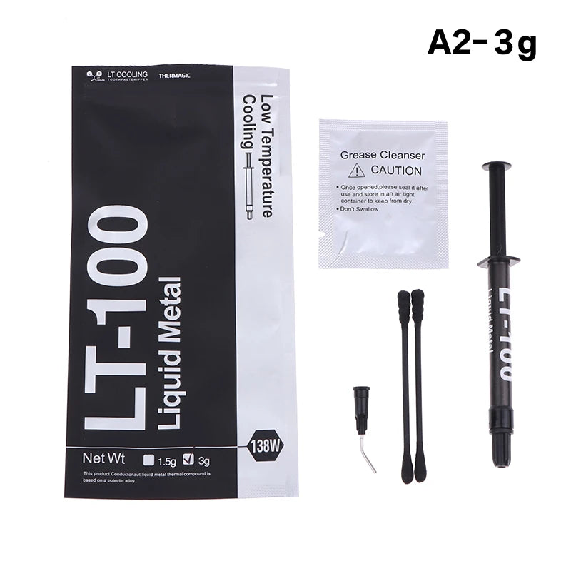 LT-100 138W Liquid Metal Thermal Paste – CPU GPU Laptop Cooling