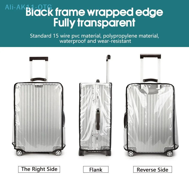 Transparent PVC Luggage Cover | Waterproof 20–30 Inch Suitcase