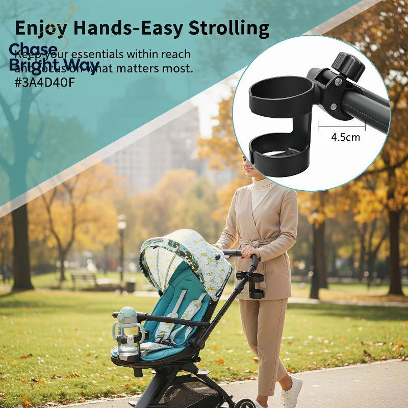 Universal Stroller Cup Holder – Adjustable Fit for Bikes & Prams