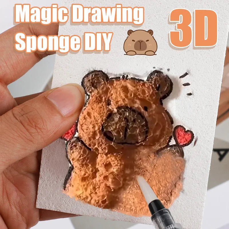 3D Foam Texture Painting Paper – Magic Puffy Art Canvas for Kids