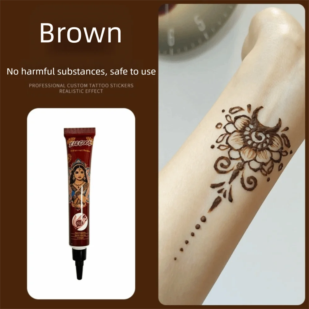 Henna Paste Cone – Black & Brown Temporary Mehndi Body Art