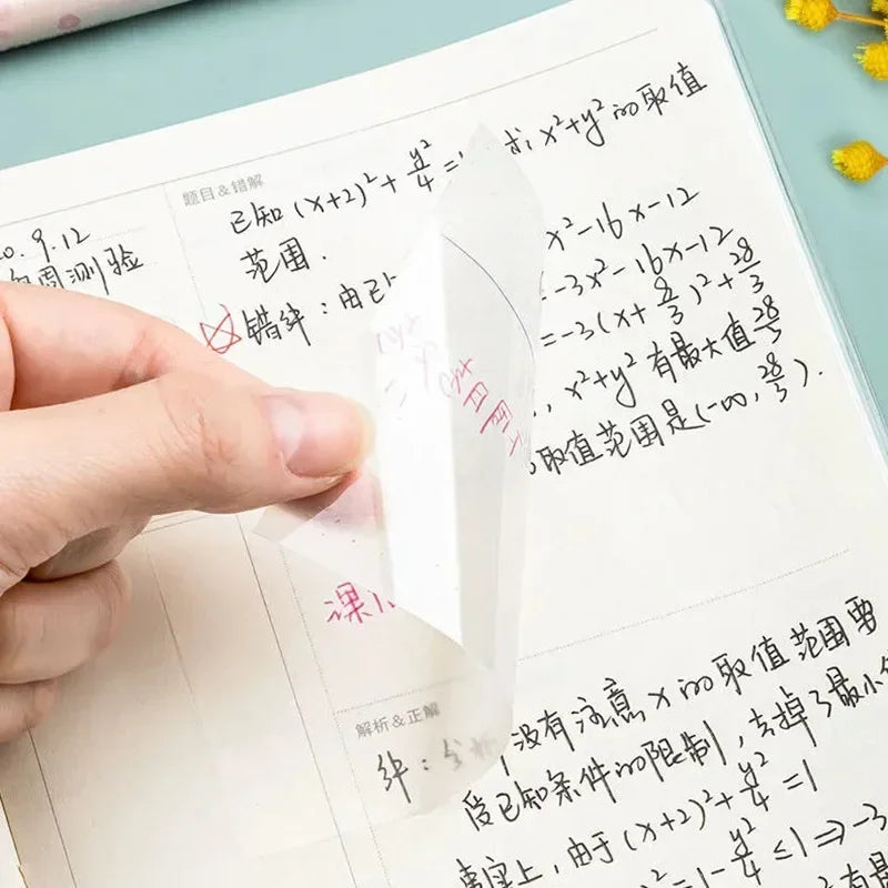 Transparent Waterproof Sticky Note Pad – 50 Sheet Self-Adhesive
