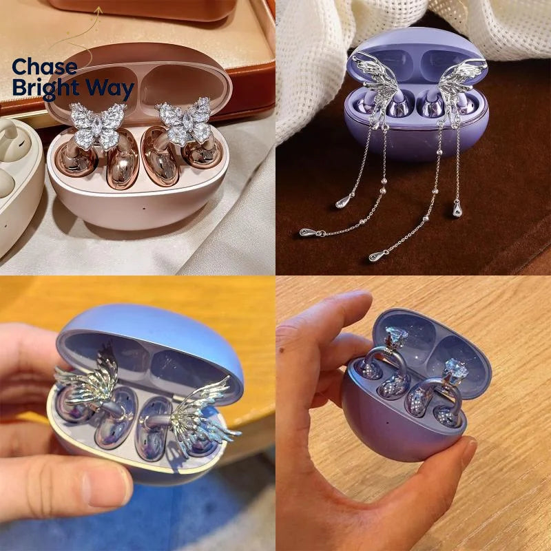 Rhinestone Clip-On Headphone Charm – DIY Earphone Decoration