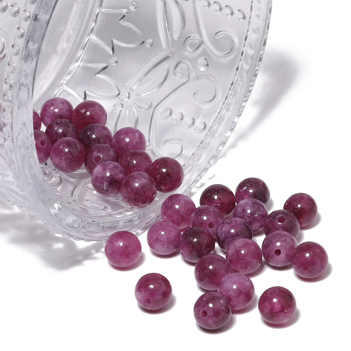 Purple Lepidolite Stone Beads 6/8/10mm – DIY Jewelry Making
