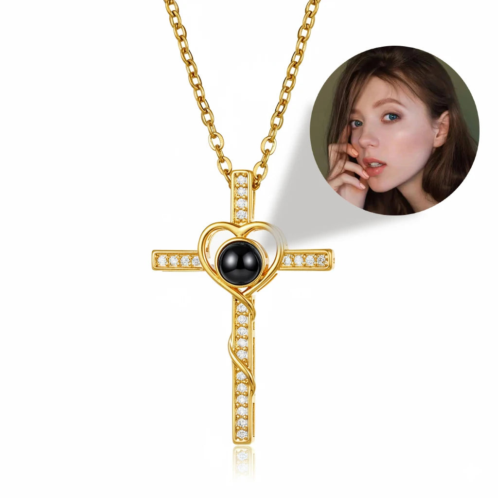 Personalized Photo Projection Heart Necklace | Custom Keepsake