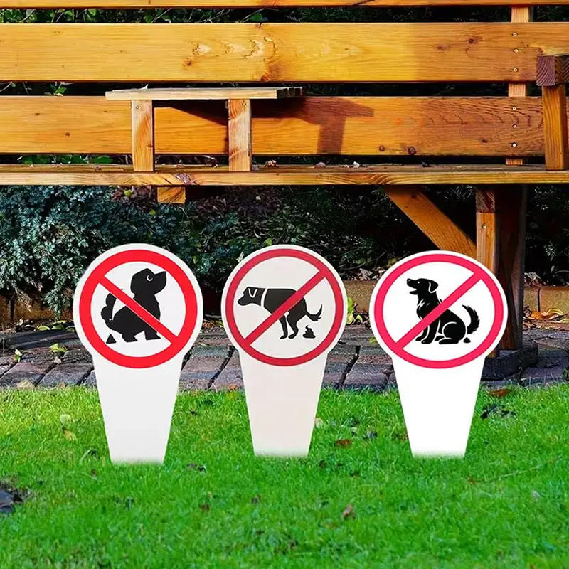No Dog Poop Waterproof Yard Sign | Garden Stake Warning Sign