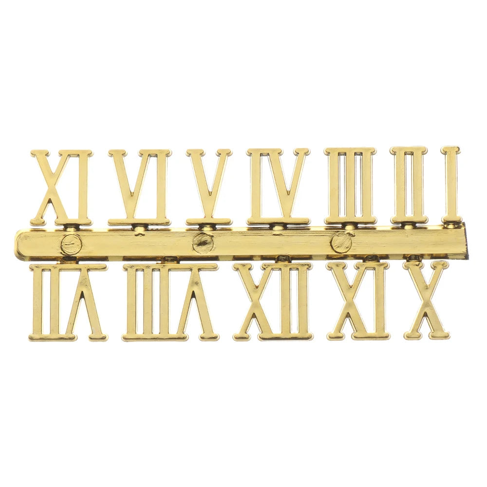 Quartz Clock Numeral Set – Arabic & Roman Numerals 12 PCS