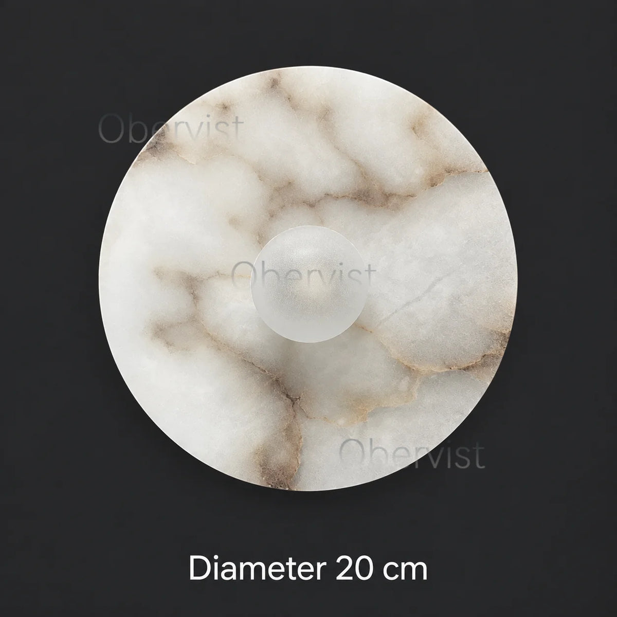 Round Marble Wall Sconce – Modern Stone LED Accent Light