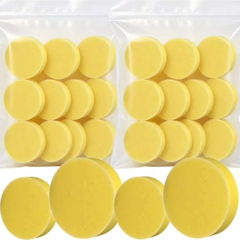 10-Pack Round Car Wash Polishing & Waxing Sponge Blocks