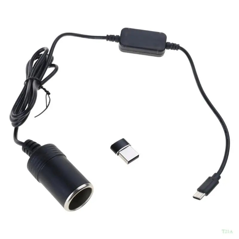 USB-C to 12V Car Socket Adapter Cable | 5V to 12V Converter