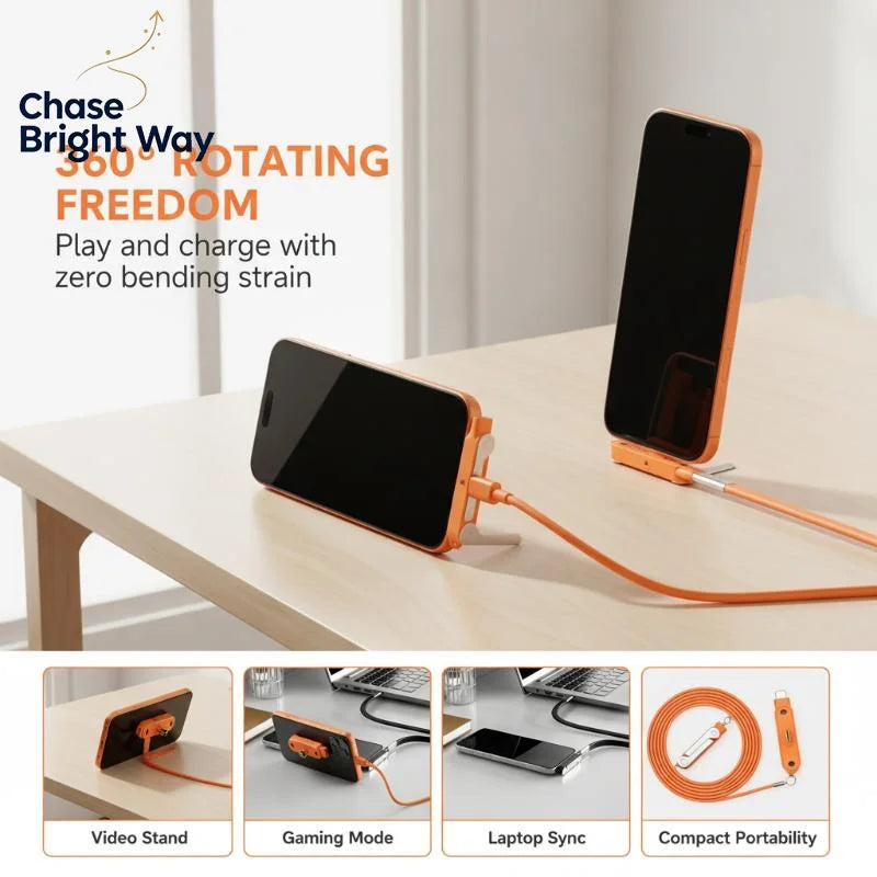 USB-C Foldable Fast Charging Adapter & Keychain – Zinc Alloy