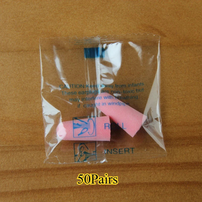 Soft Foam Earplugs 20/50 Pairs – Sleep, Travel & Noise Block