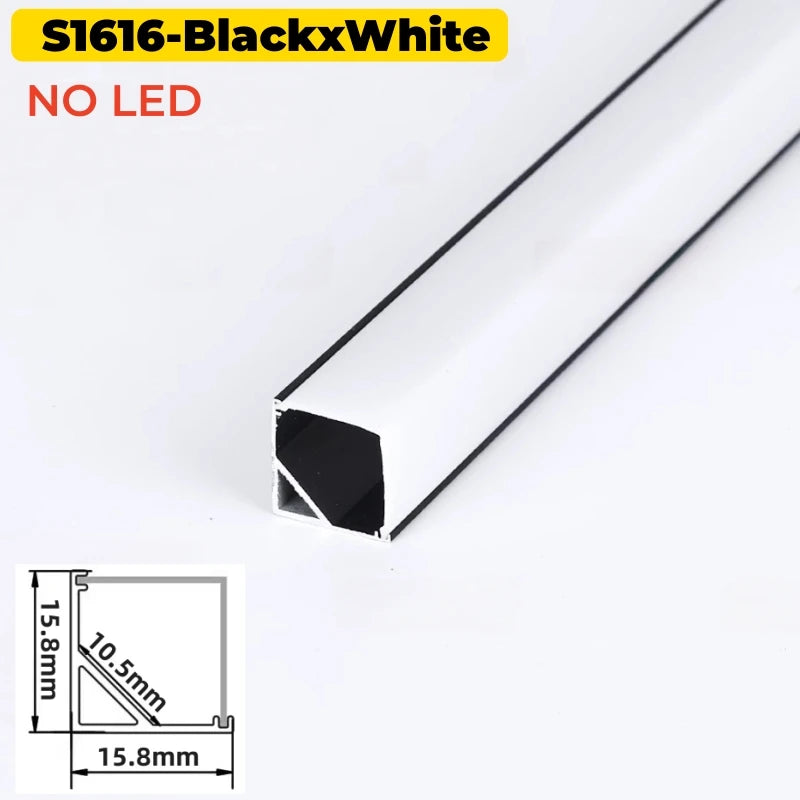 V-Shape 45° Corner LED Aluminum Channel Profile with Diffuser