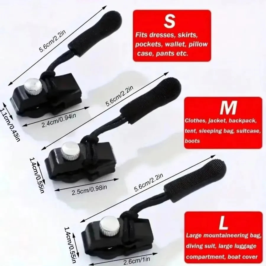 Universal Zipper Repair Kit – Replacement Sliders 3–60 Pcs
