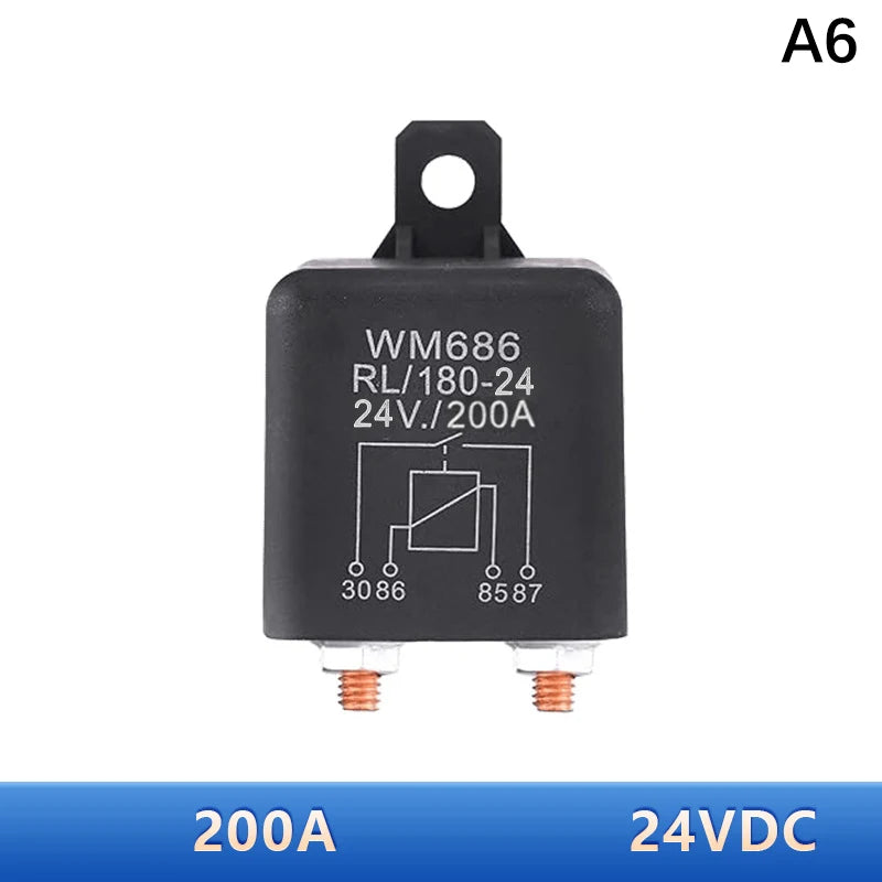 WM686 4-Pin Normally Open Relay DC 12V 24V 100A–200A Car Switch