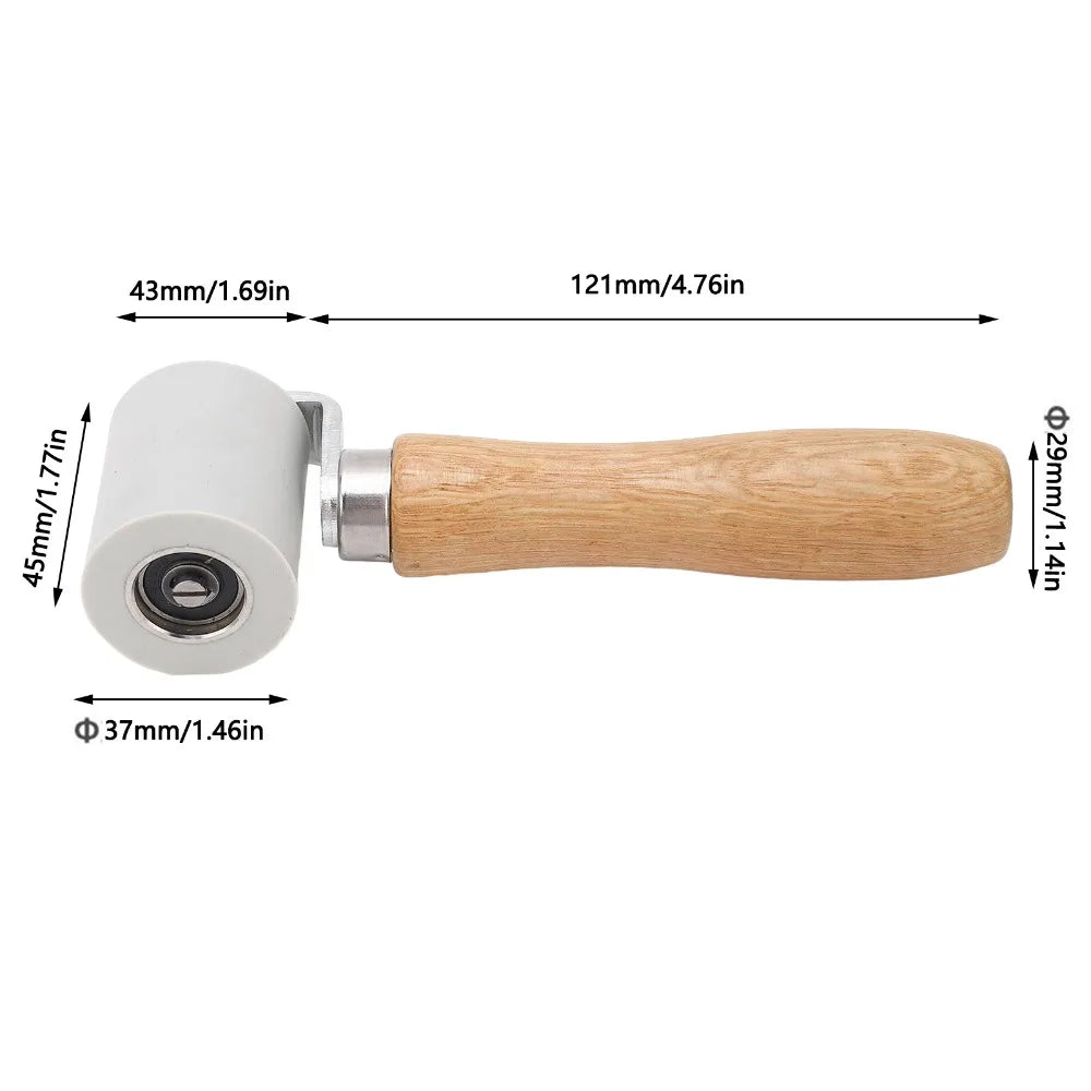Silicone Seam Roller 37mm – HSS Bearing, 260°C, Beechwood Handle