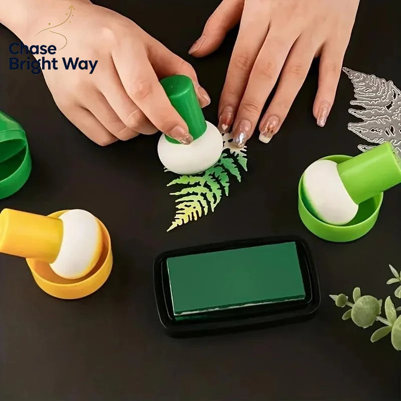 5/6pc Colorful Stencil Brush Set – Sponge Ink Applicator DIY