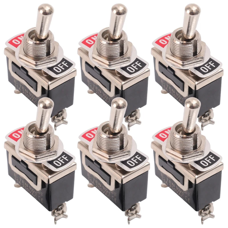 Waterproof SPST Rocker Switch 15A 250V 2-Pin ON/OFF Toggle
