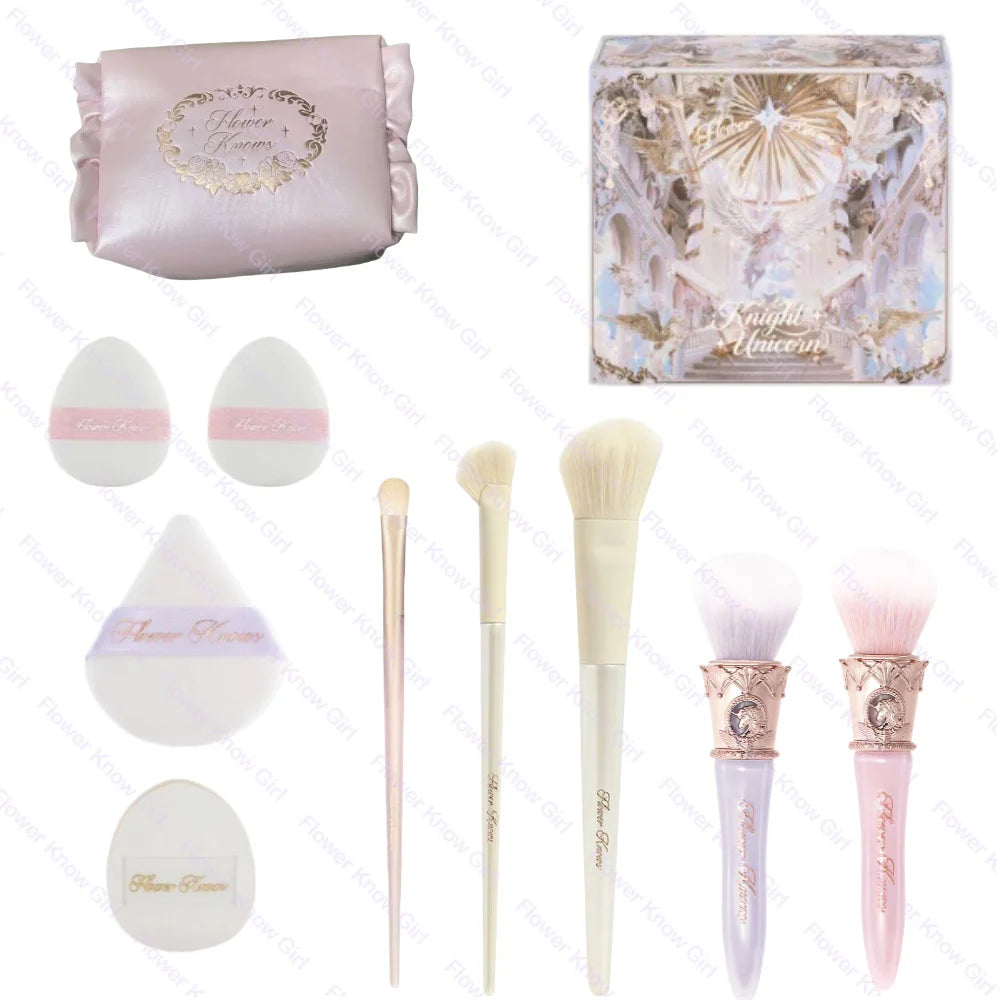 Flower Knows 9-Pc Travel Makeup Brush Set – Gift Box & Bag