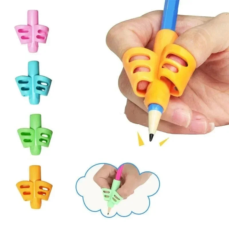 Silicone Pencil Grip Posture Corrector for Kids – 3-12 Pack