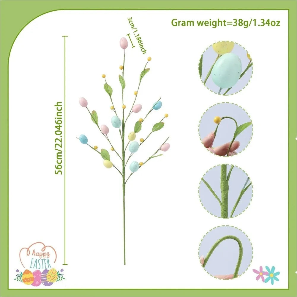 Easter Egg Carrot Artificial Flower Bouquet – Foam Branch Décor