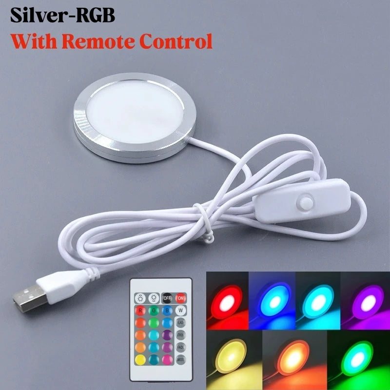 USB RGB LED Lamp Base 3W – Jewelry Display & Cabinet Light