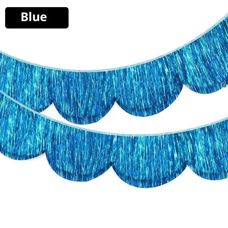 Metallic Foil Fringe Tassel Garland – Multicolor Party Décor