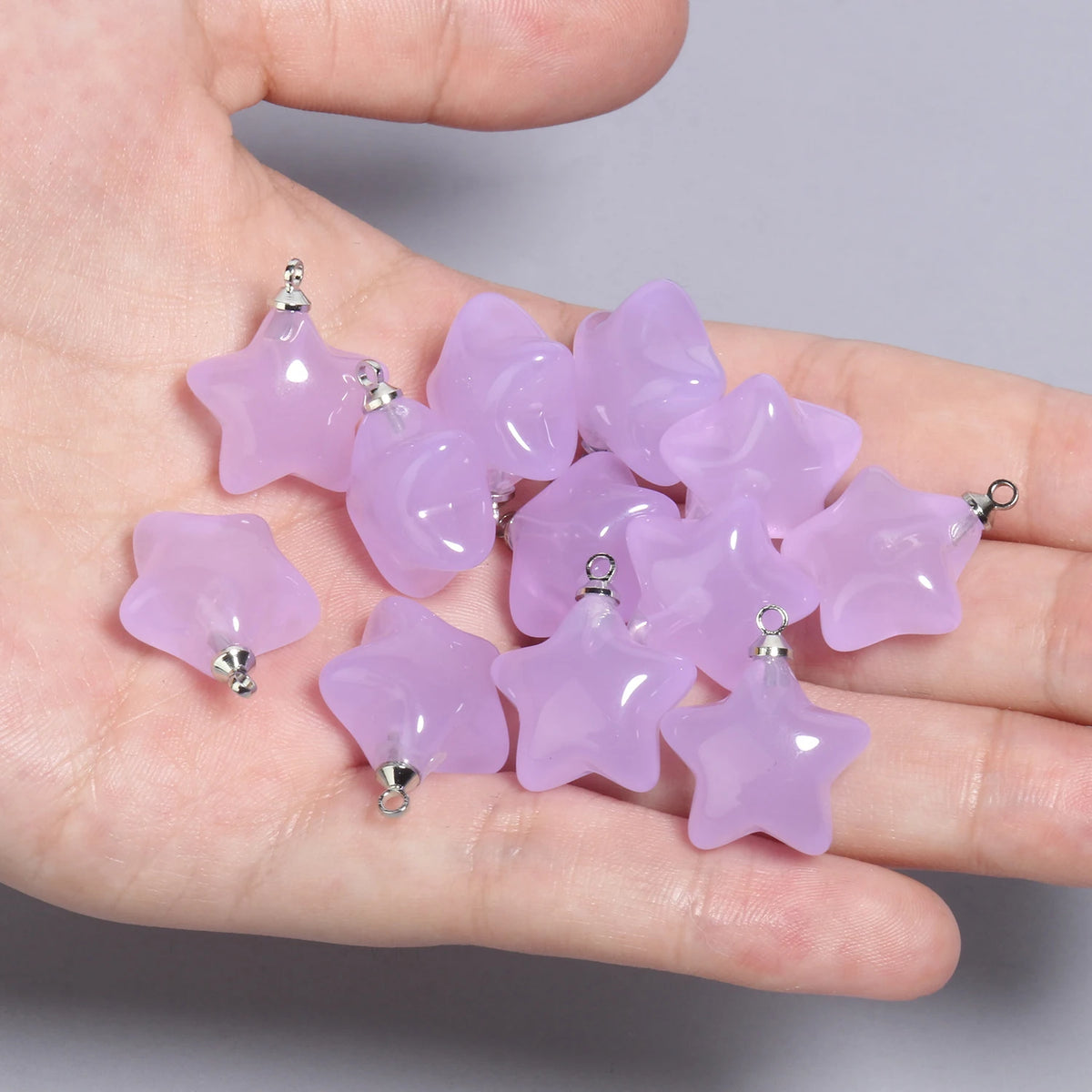 Resin Star Charms Candy Color DIY Jewelry Pendants – 10pcs