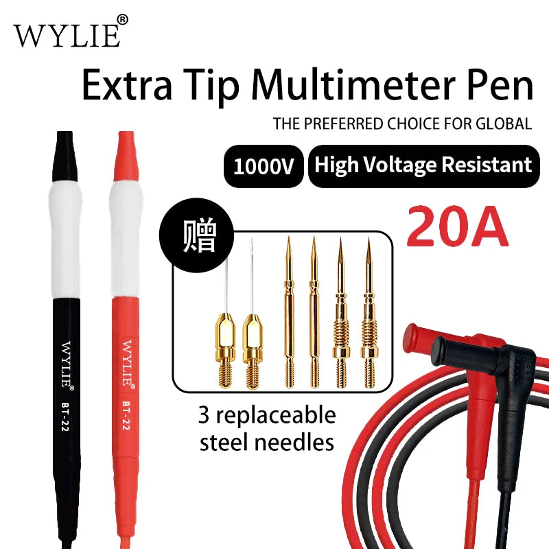 WYLIE BT-22 Multimeter Test Probe Pen – 0.1mm Fine Needle