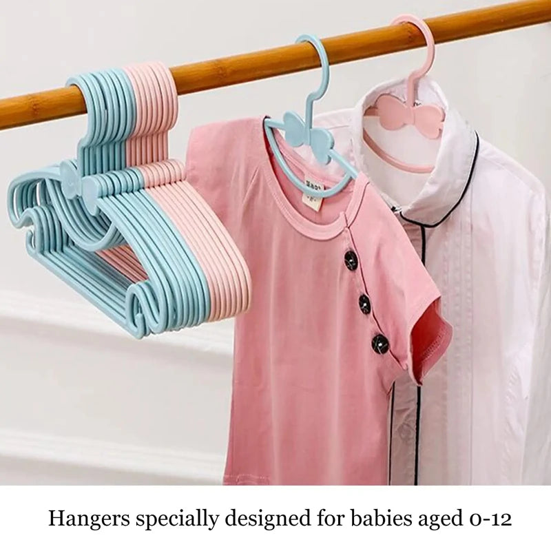 Baby & Kids Plastic Clothes Hangers – Set of 5/10/20 Pcs