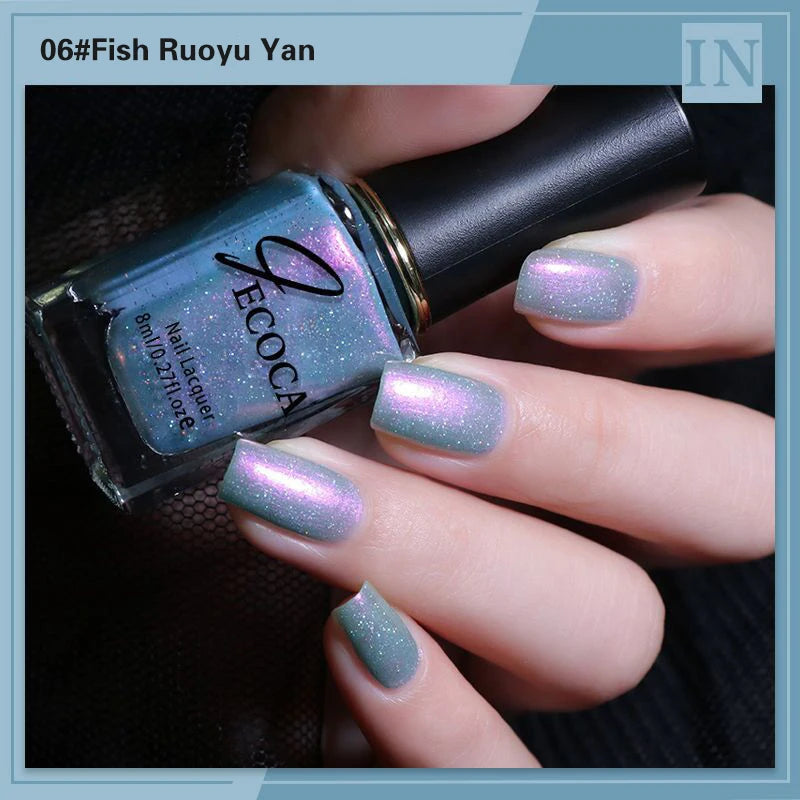 Handaiyan Laser Glitter Nail Polish – Aurora Rainbow 8ml