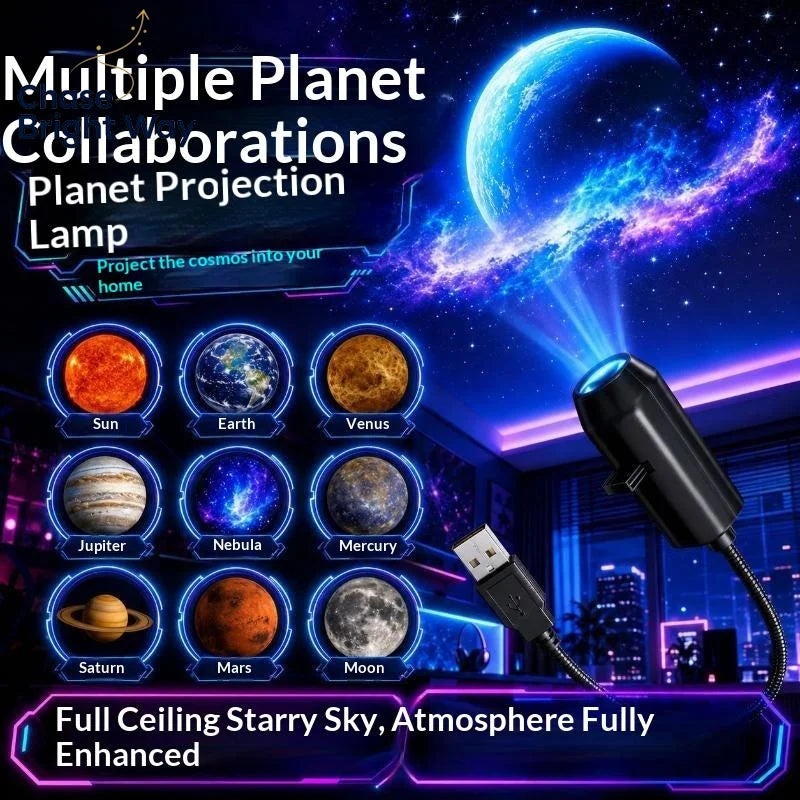 USB Mini Galaxy Projector Night Light – HD Space Projection Lamp