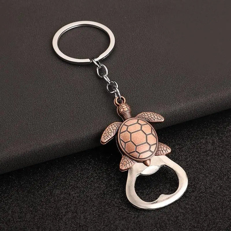 Vintage Animal Keychain Bottle Opener – Wolf Lion Turtle Frog