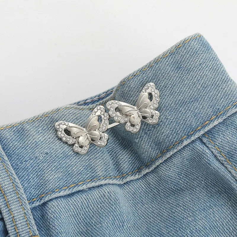 Butterfly Waist Adjuster Clips – Jeans Button Tightener 2-Pack