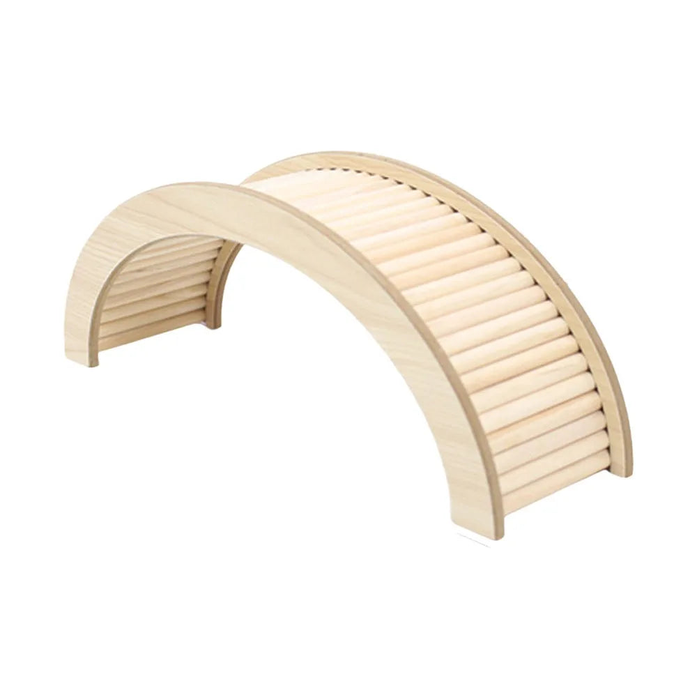 Wooden Hamster Climbing Ladder with Hiding Hole | Cage Decor