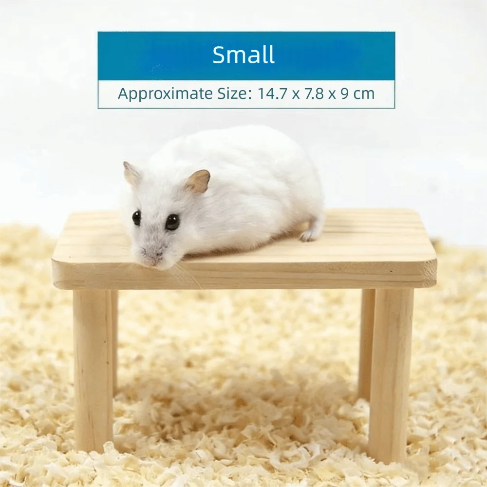 Wooden Hamster Climbing Platform | Small Pet Activity Stand