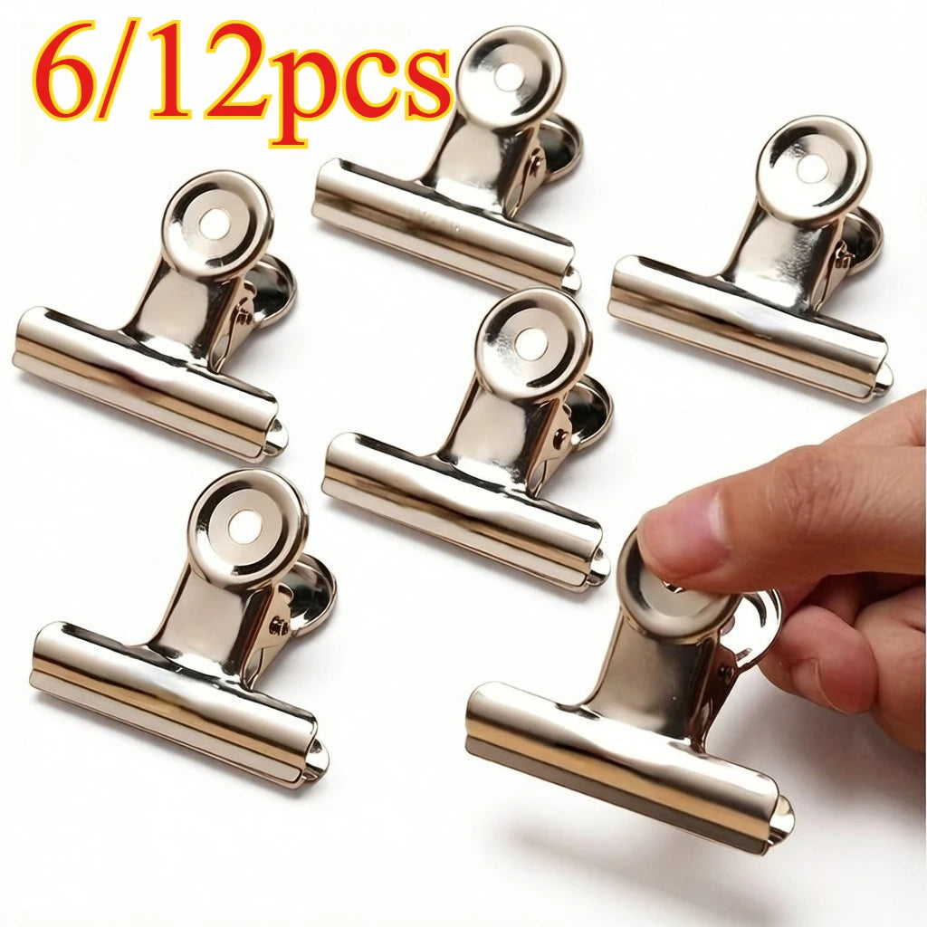 Stainless Steel Food Bag Sealing Clips – 6 or 12 Pack