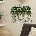 Green Plant & Butterfly Wall Decals – Removable Self-Adhesive