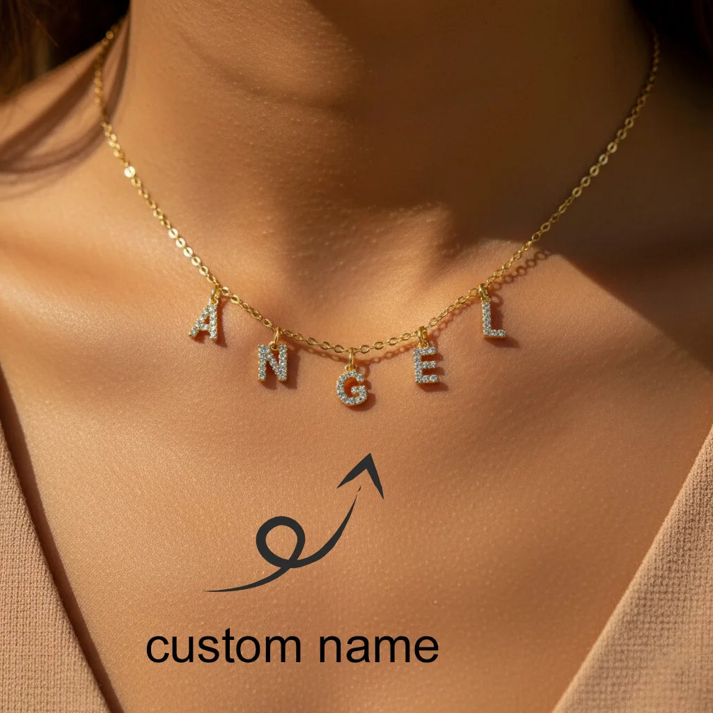 Personalized Initial Letter Necklace – 18K Gold Stainless Steel