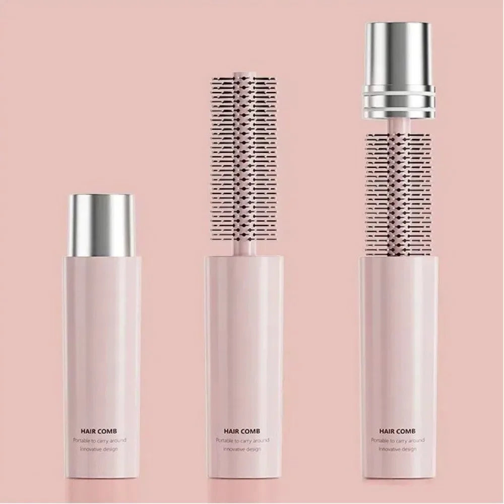 Portable Detachable Round Hair Brush – Wet & Dry Travel Comb